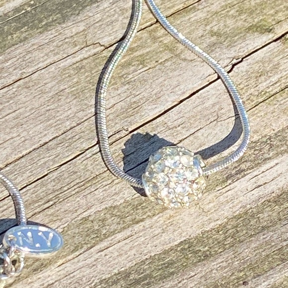 New York Collection crystal studded ball slide necklace - Picture 6 of 6